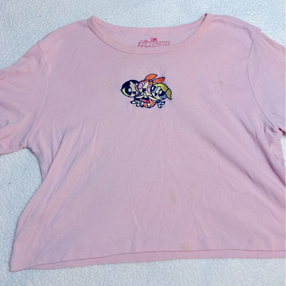 Y2K POWERPUFF GIRLS CROP TOP PINK CARTOON NETWORK
